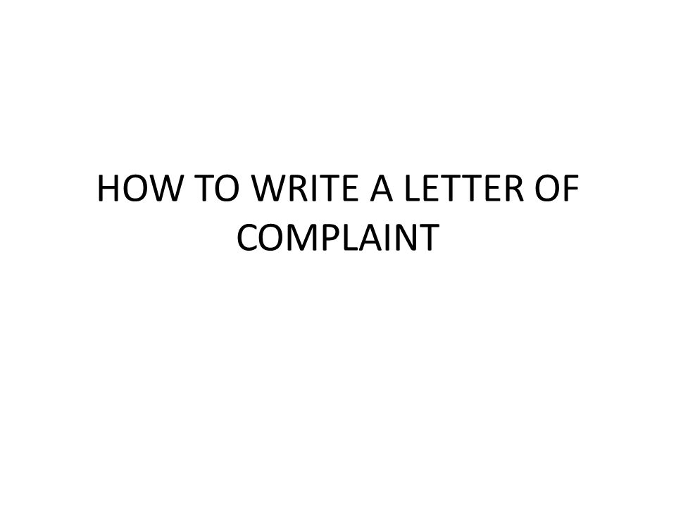 FREE Complaint Letter About Daycare Facility